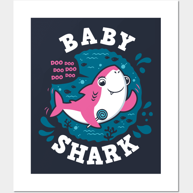 Baby Shark Girl Wall Art by Olipop